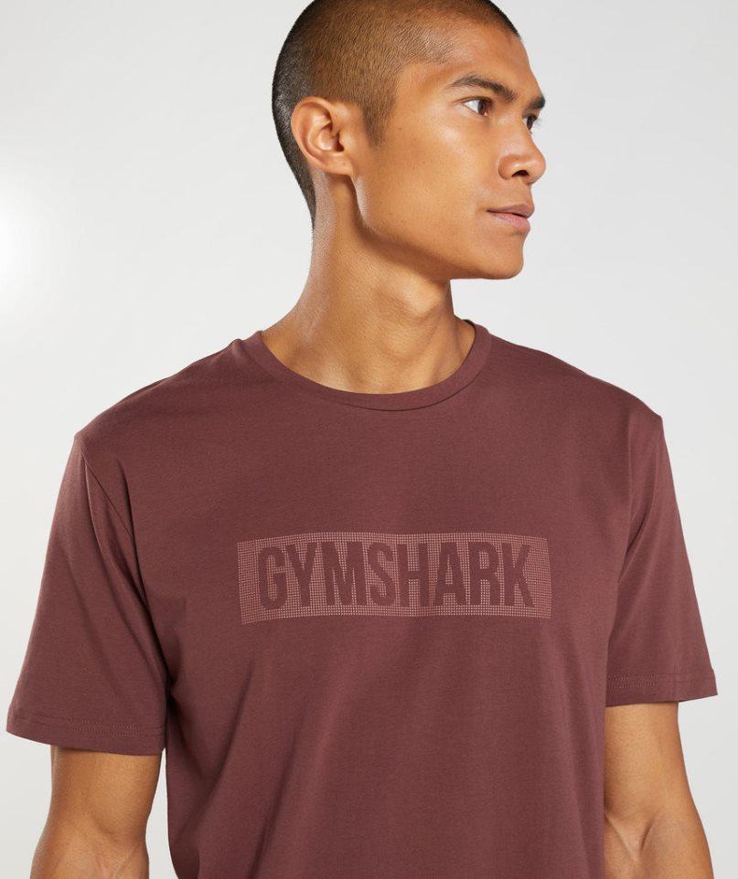 Gymshark Block T-shirt Herr Vinröda | SE-89537P