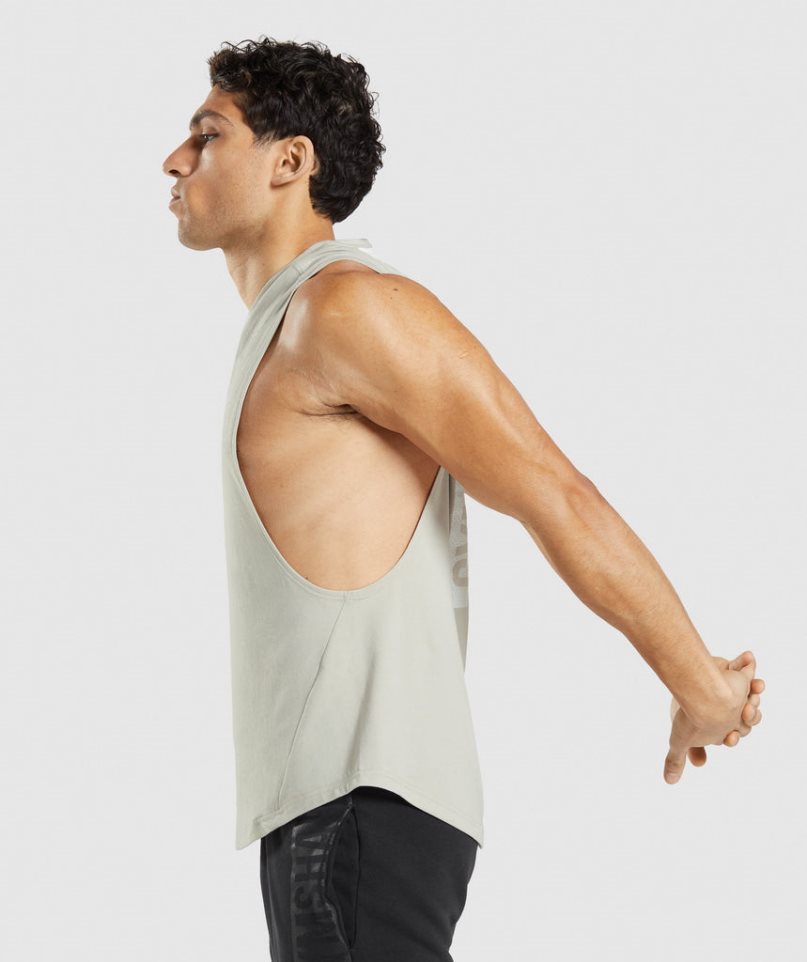 Gymshark Bold Drop Arm Linnen Herr Beige | SE-61793I