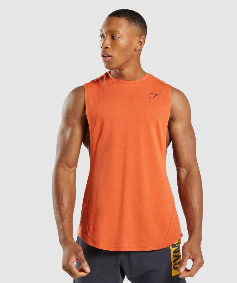 Gymshark Bold Drop Arm Linnen Herr Orange | SE-71802Q