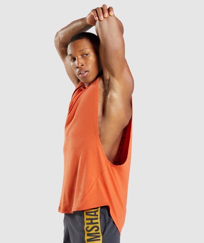 Gymshark Bold Drop Arm Linnen Herr Orange | SE-71802Q