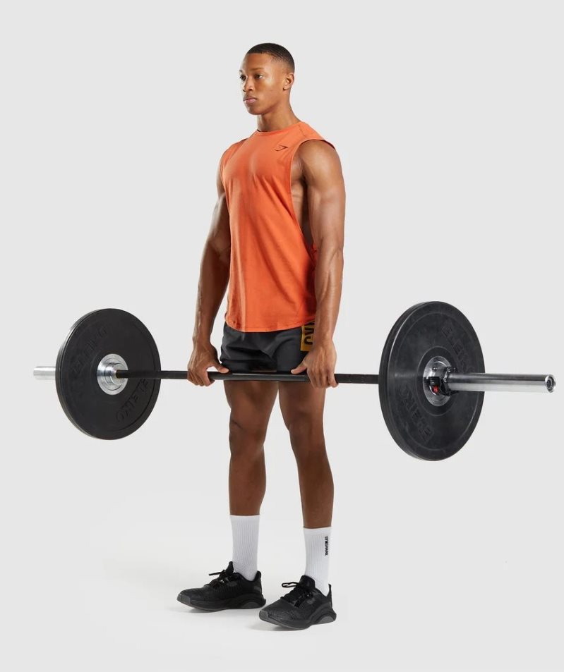 Gymshark Bold Drop Arm Linnen Herr Orange | SE-71802Q