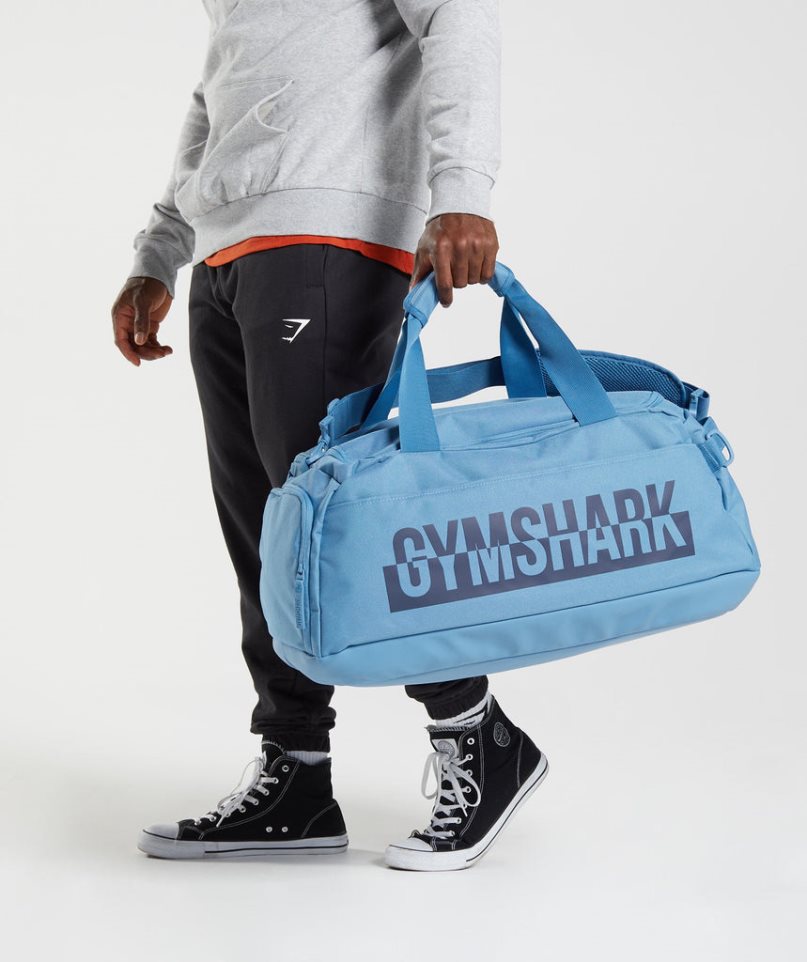 Gymshark Bold Gym Sportväska Blå | SE-89543N