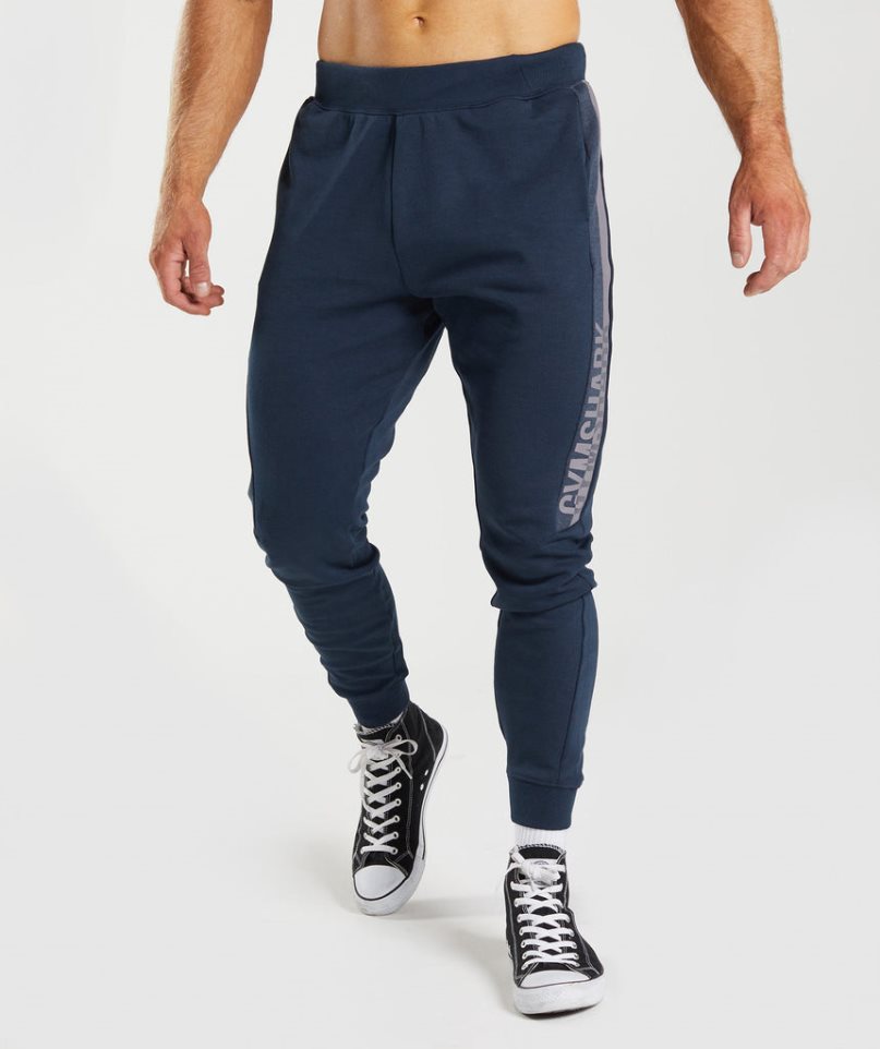 Gymshark Bold React Mjukisbyxor Herr Marinblå | SE-82139M