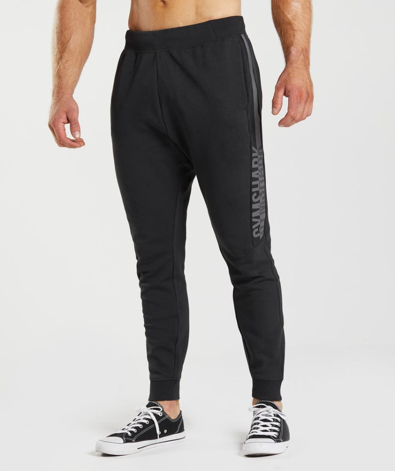 Gymshark Bold React Mjukisbyxor Herr Svarta | SE-29810T