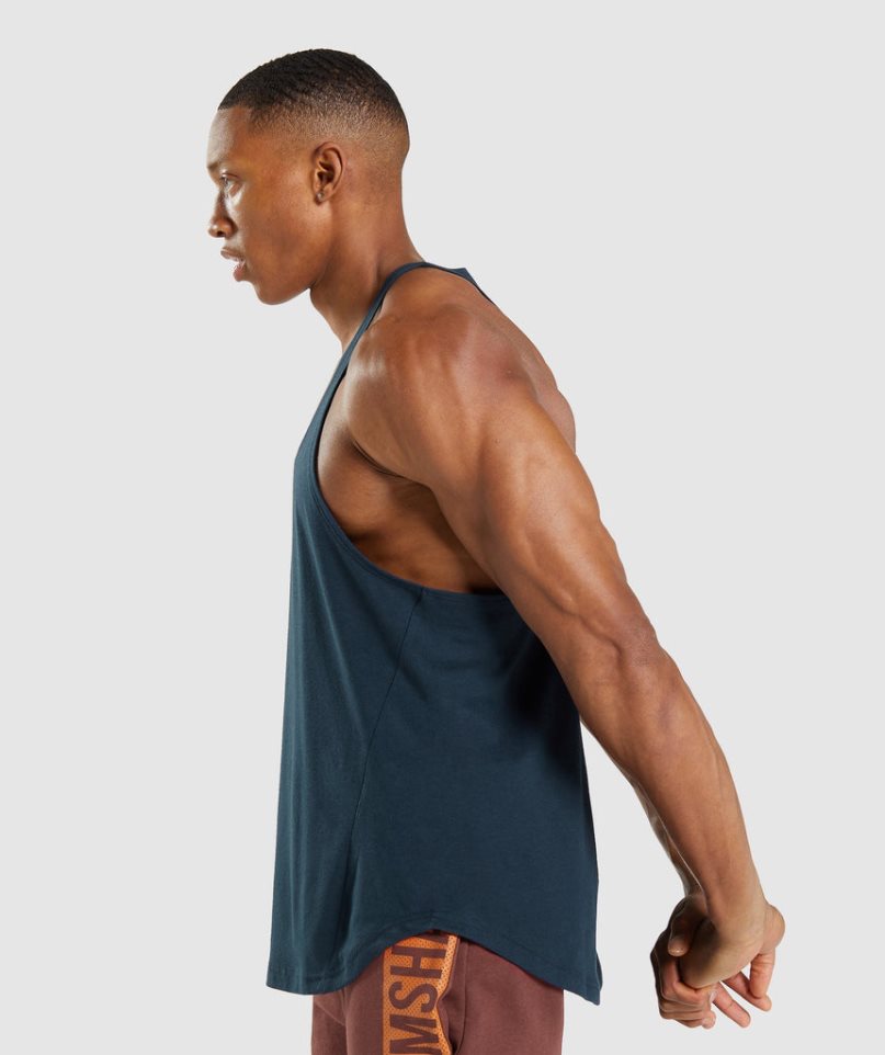 Gymshark Bold Stringer Linnen Herr Marinblå | SE-10685G