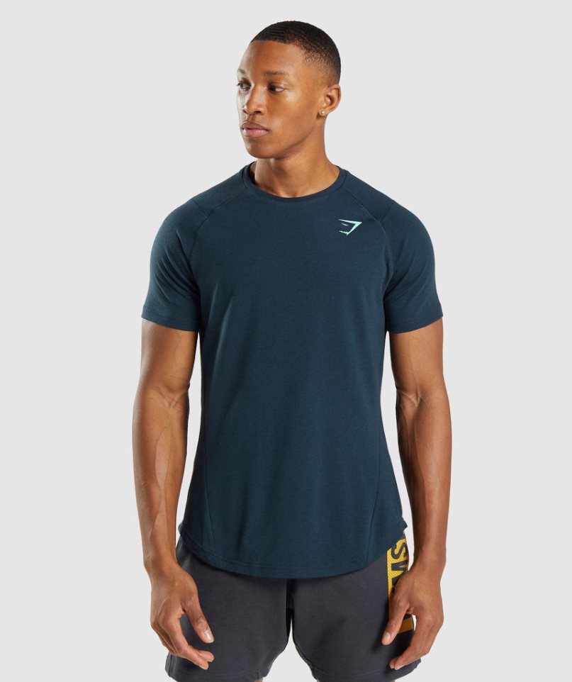 Gymshark Bold T-shirt Herr Marinblå | SE-50984B