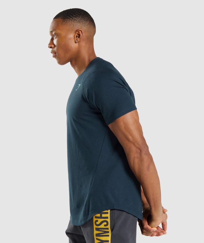 Gymshark Bold T-shirt Herr Marinblå | SE-50984B