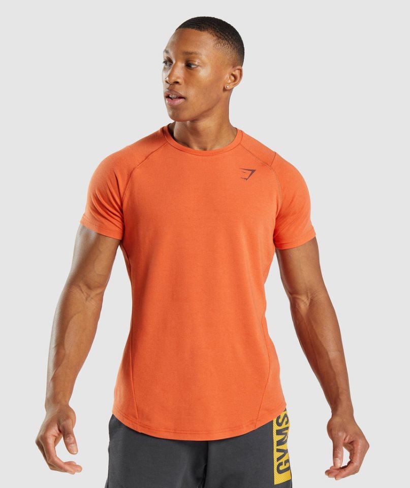 Gymshark Bold T-shirt Herr Orange | SE-93102G