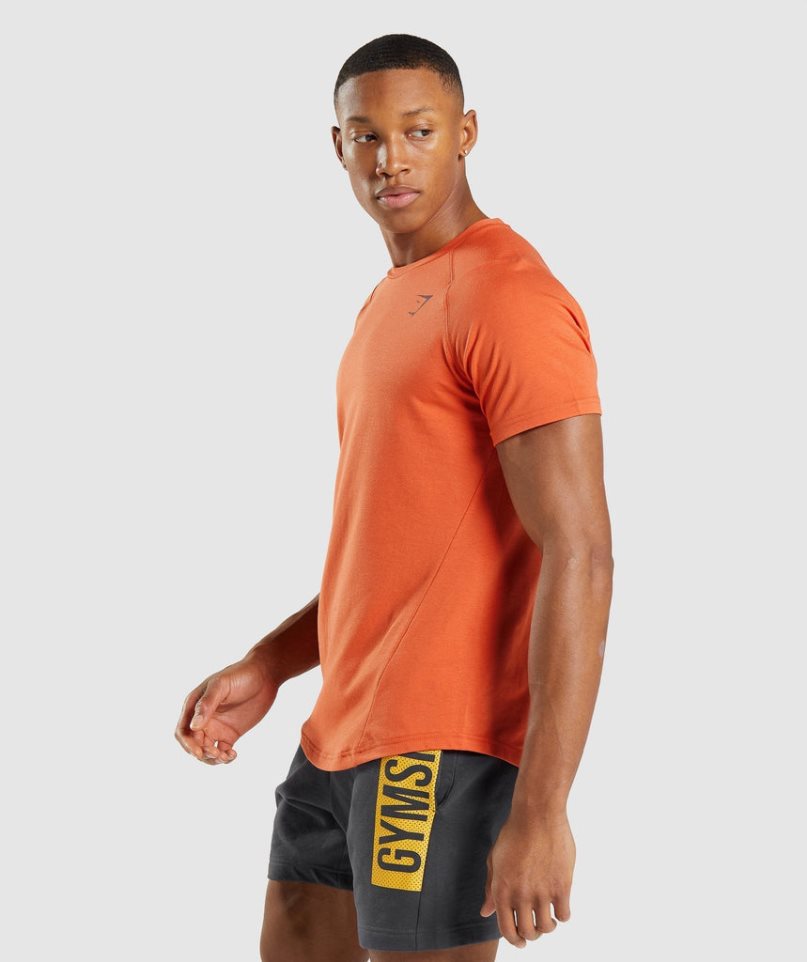 Gymshark Bold T-shirt Herr Orange | SE-93102G