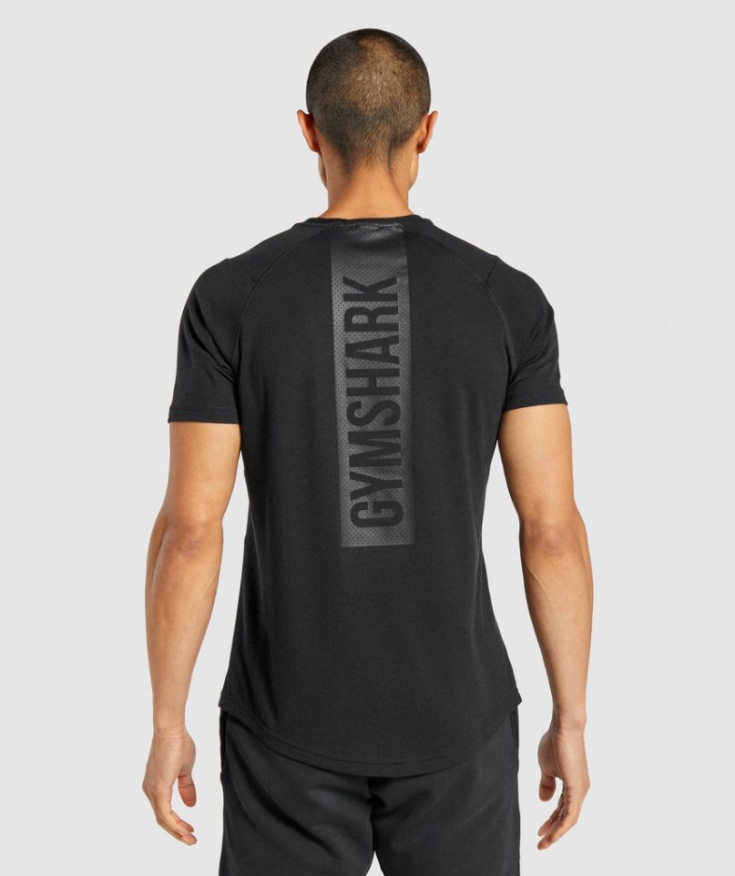 Gymshark Bold T-shirt Herr Svarta | SE-73256L