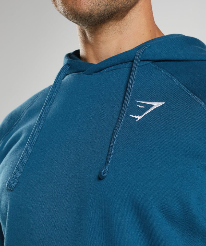 Gymshark Crest Hoodie Herr Blå | SE-46085M