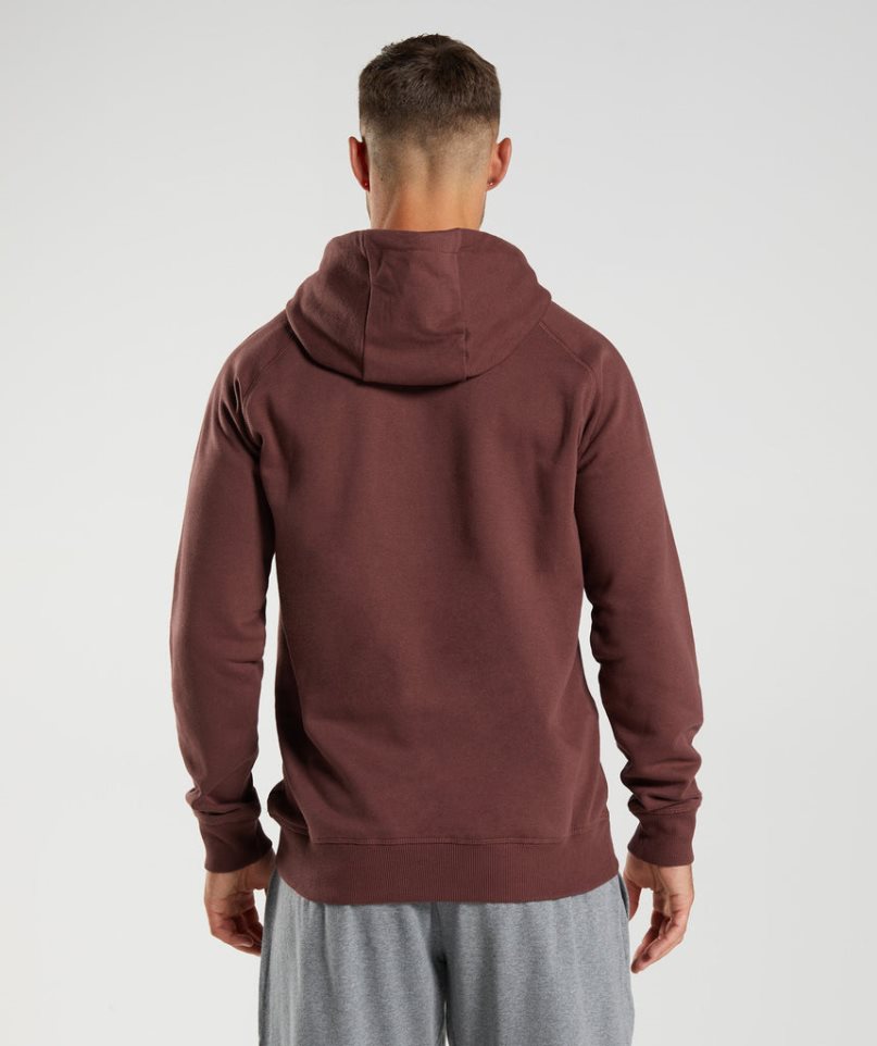 Gymshark Crest Hoodie Herr Bruna | SE-12546Q