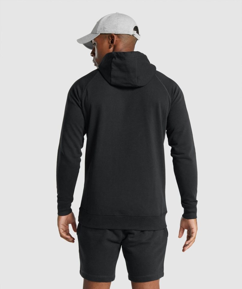 Gymshark Crest Hoodie Herr Svarta | SE-13462V