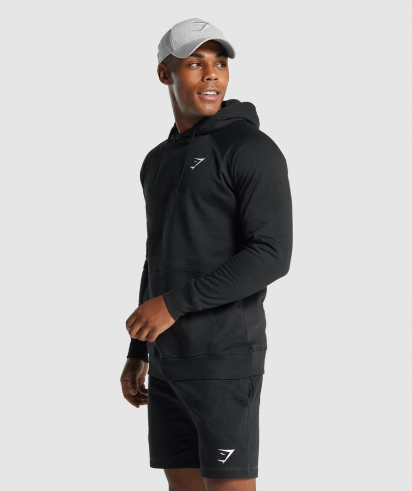 Gymshark Crest Hoodie Herr Svarta | SE-13462V