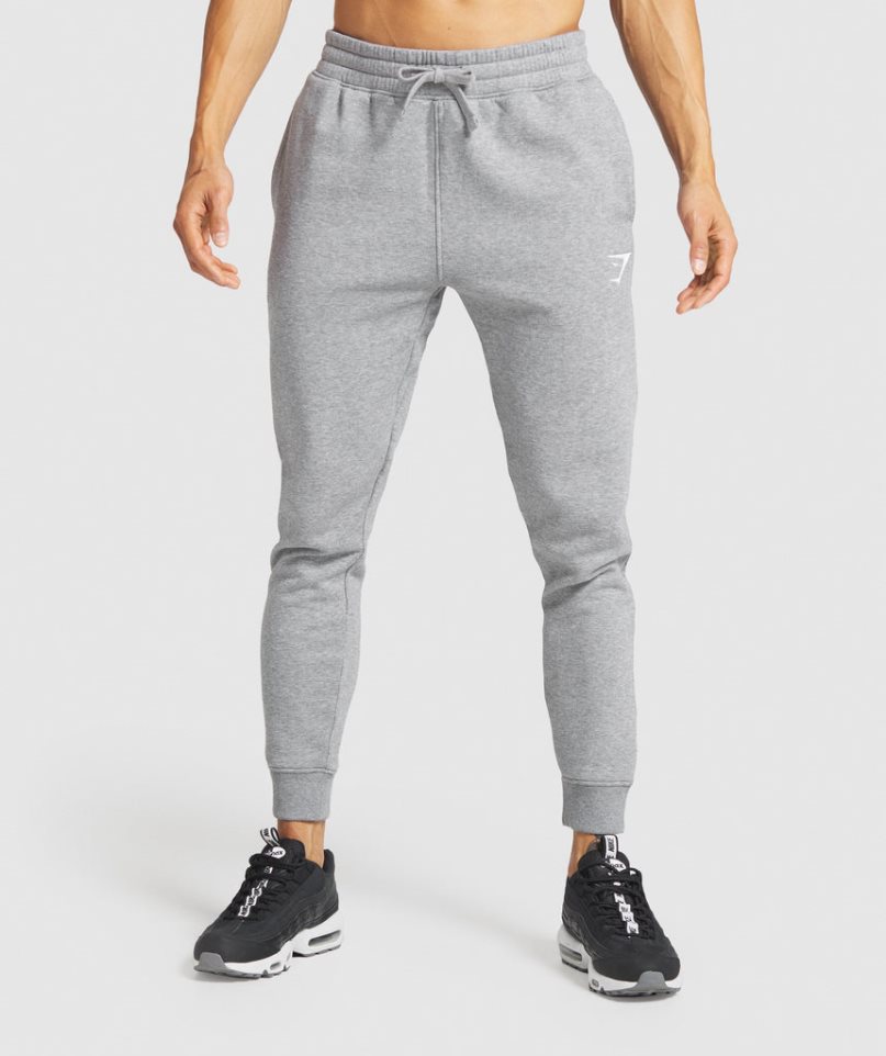 Gymshark Crest Mjukisbyxor Herr Grå | SE-31547R