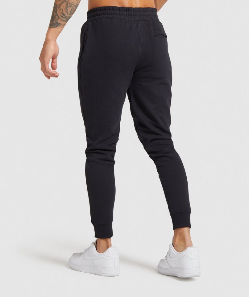 Gymshark Crest Mjukisbyxor Herr Svarta | SE-30182U