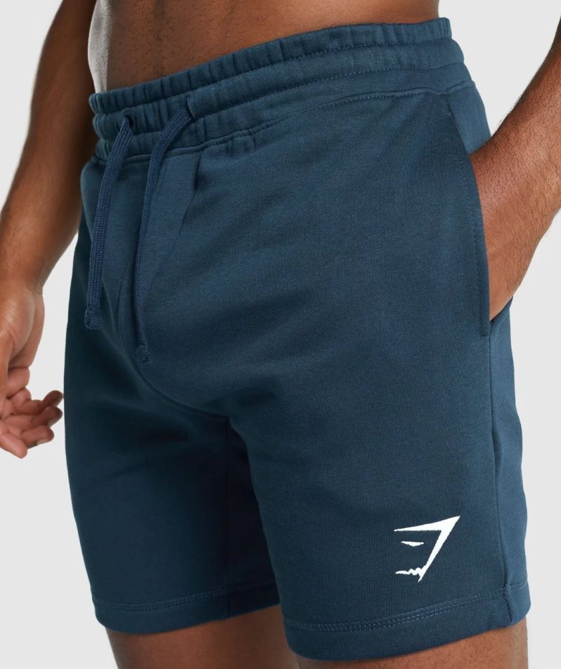 Gymshark Crest Shorts Herr Marinblå | SE-63584C