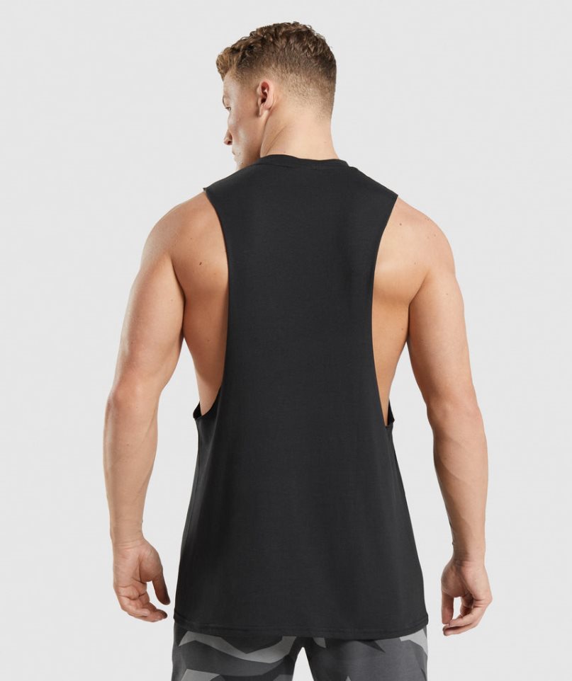 Gymshark Critical 2.0 Drop Arm Linnen Herr Svarta | SE-74862V