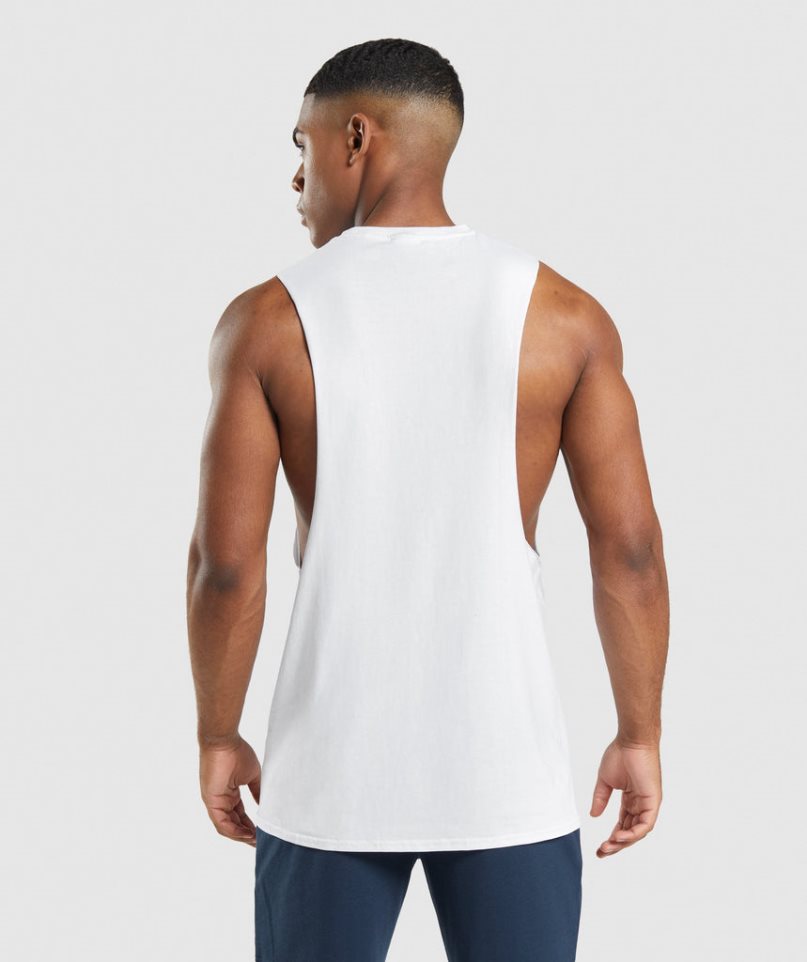 Gymshark Critical 2.0 Drop Arm Linnen Herr Vita | SE-92048E