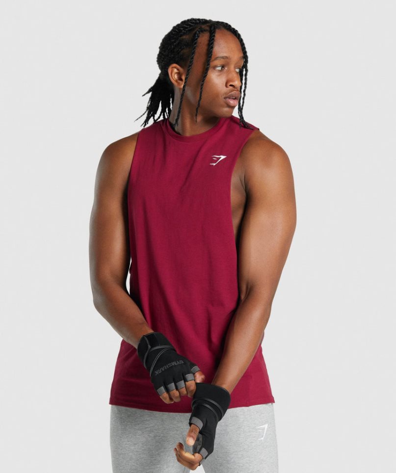 Gymshark Critical 2.0 Drop Arm Linnen Herr Fuchsia | SE-94620L