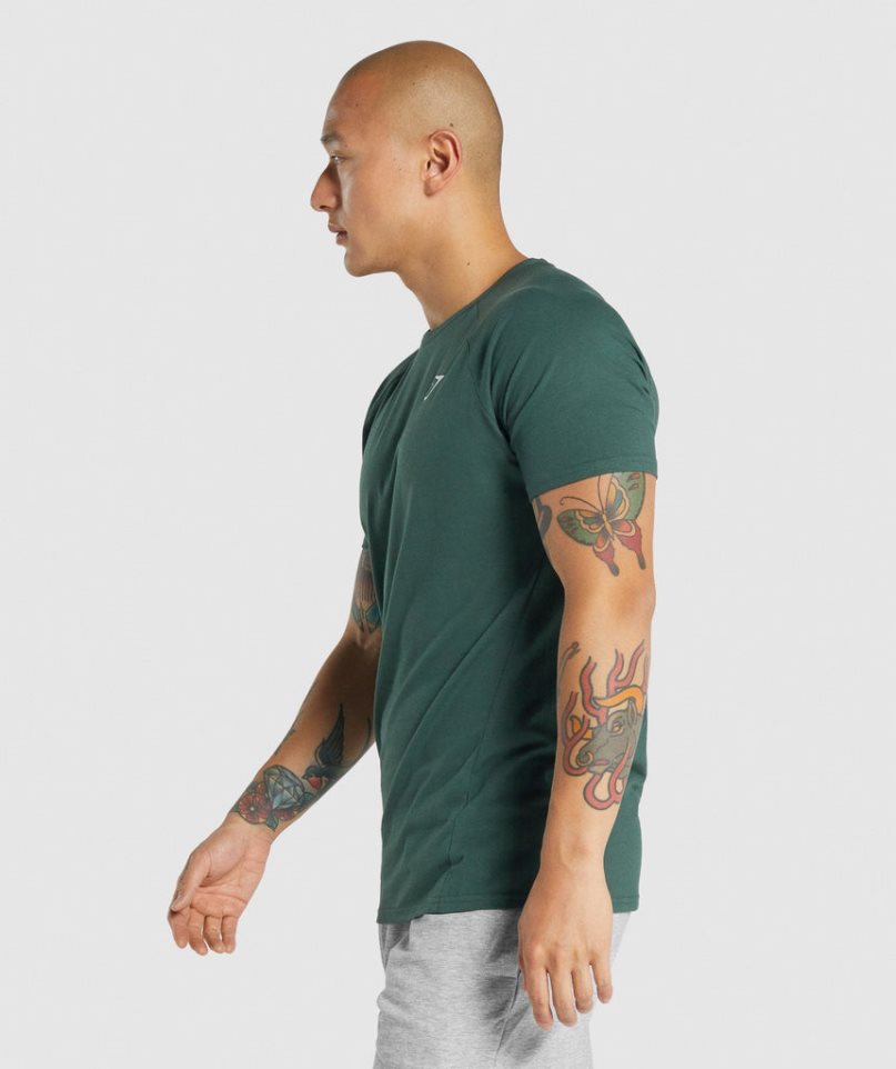 Gymshark Critical 2.0 T-shirt Herr Mörkgröna | SE-63091E