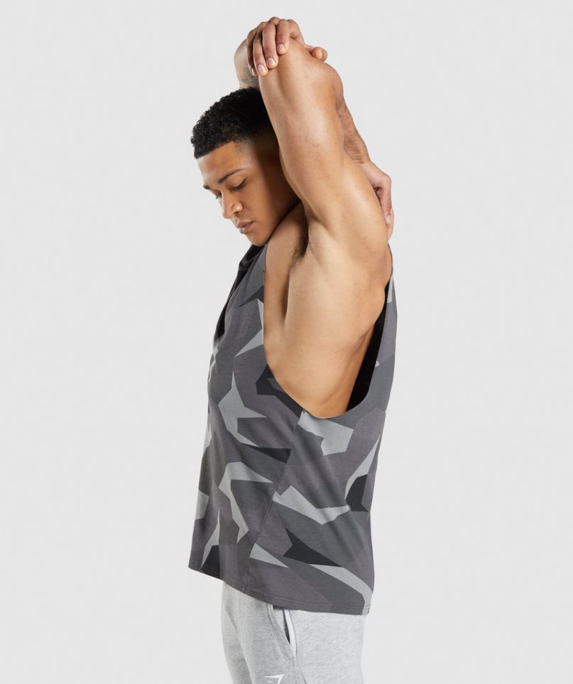 Gymshark Critical Drop Arm Linnen Herr Camo | SE-15072V