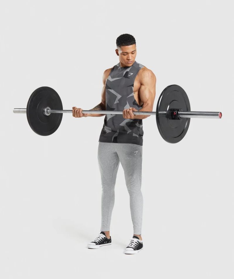 Gymshark Critical Drop Arm Linnen Herr Camo | SE-15072V