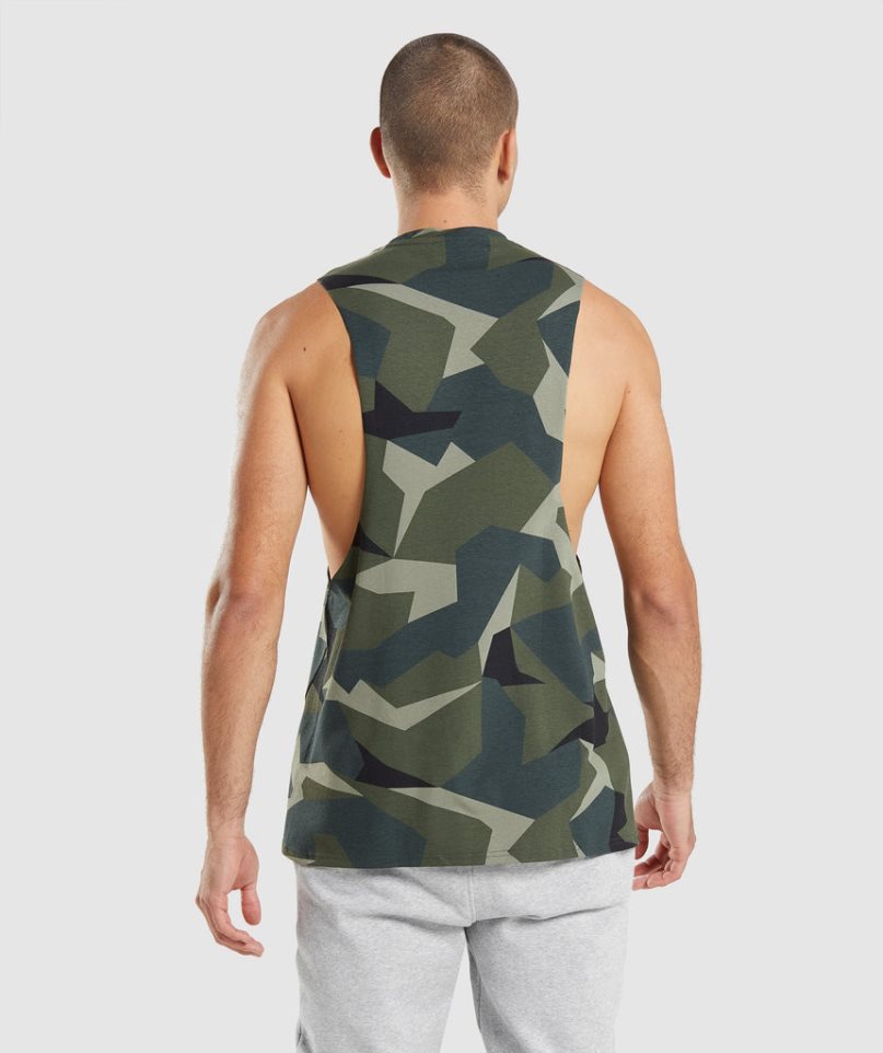 Gymshark Critical Drop Arm Linnen Herr Camo | SE-59816N