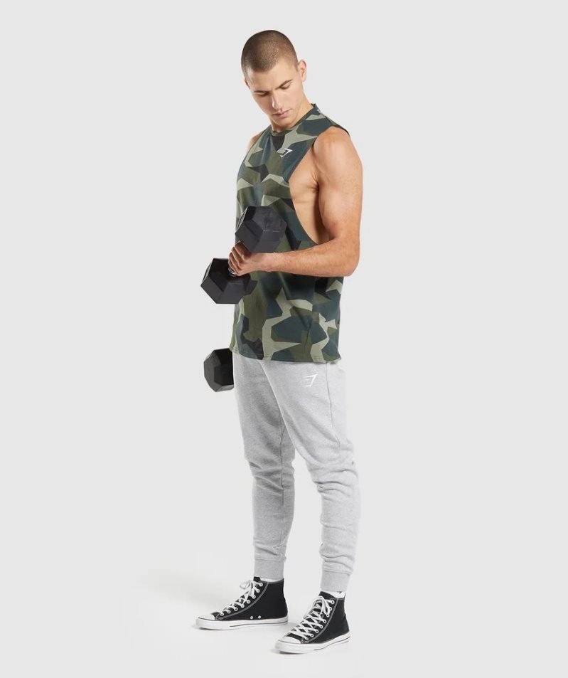 Gymshark Critical Drop Arm Linnen Herr Camo | SE-59816N