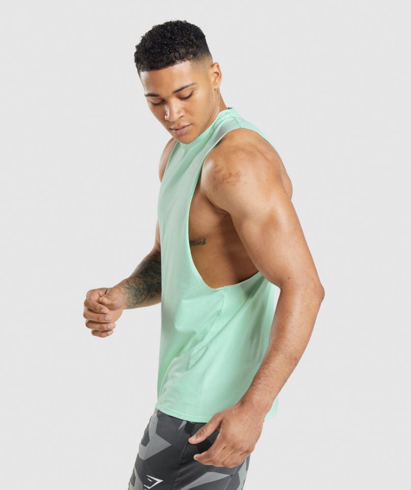 Gymshark Critical Drop Arm Linnen Herr Mintgröna | SE-43167A