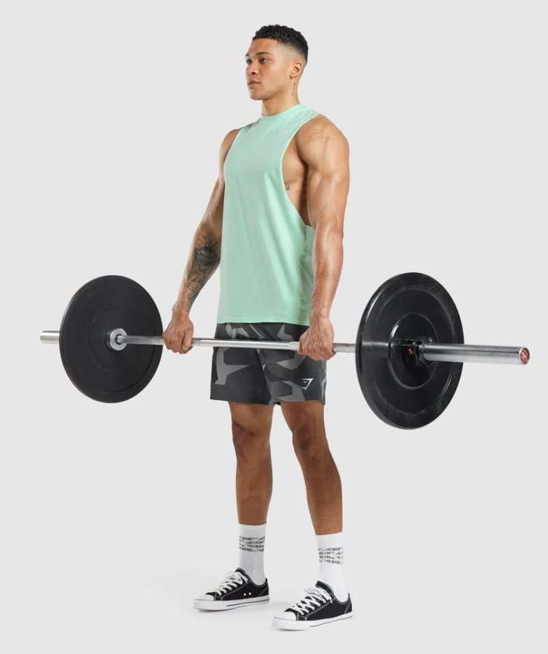 Gymshark Critical Drop Arm Linnen Herr Mintgröna | SE-43167A