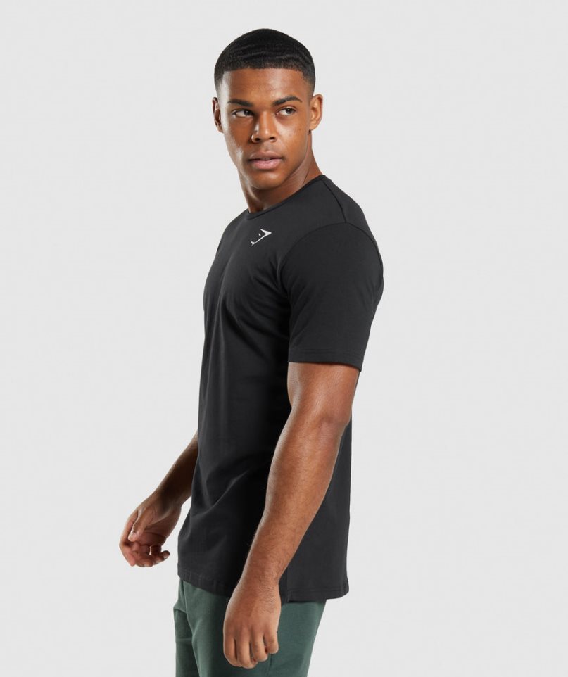 Gymshark Critical T-shirt Herr Svarta | SE-64038A