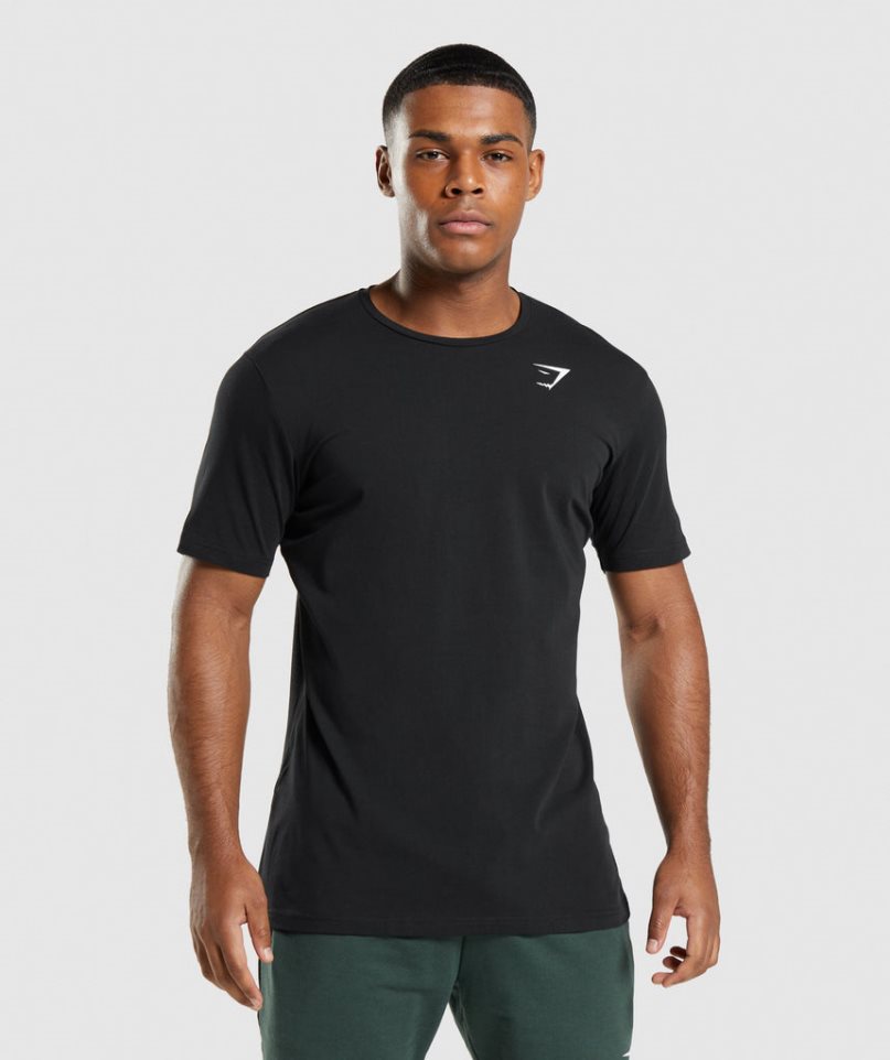 Gymshark Critical T-shirt Herr Svarta | SE-64038A