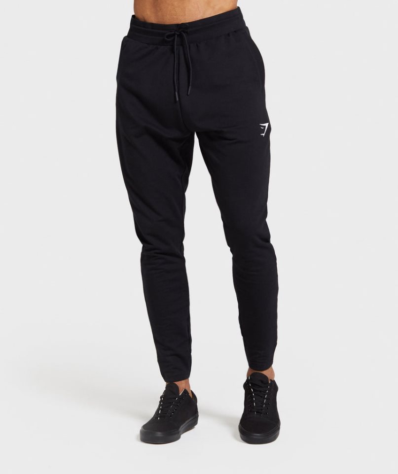 Gymshark Critical Zip Mjukisbyxor Herr Svarta | SE-30917J