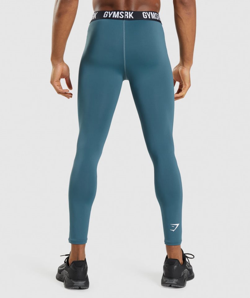 Gymshark Element Baselayer Leggings Herr Turkos | SE-49107O