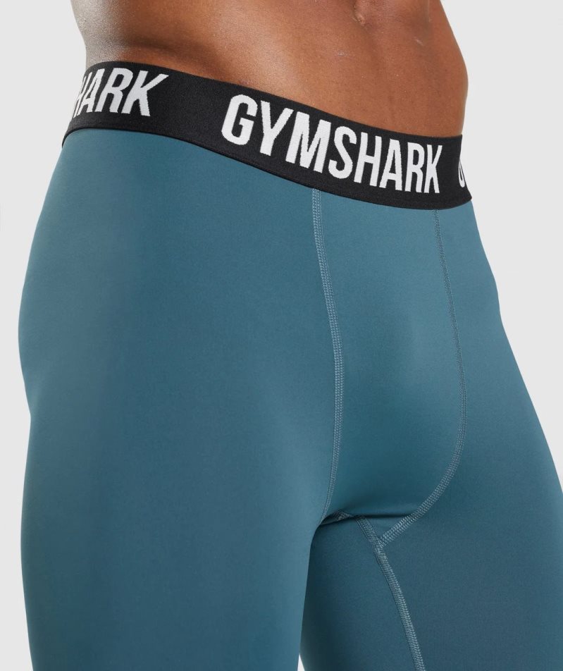 Gymshark Element Baselayer Leggings Herr Turkos | SE-49107O