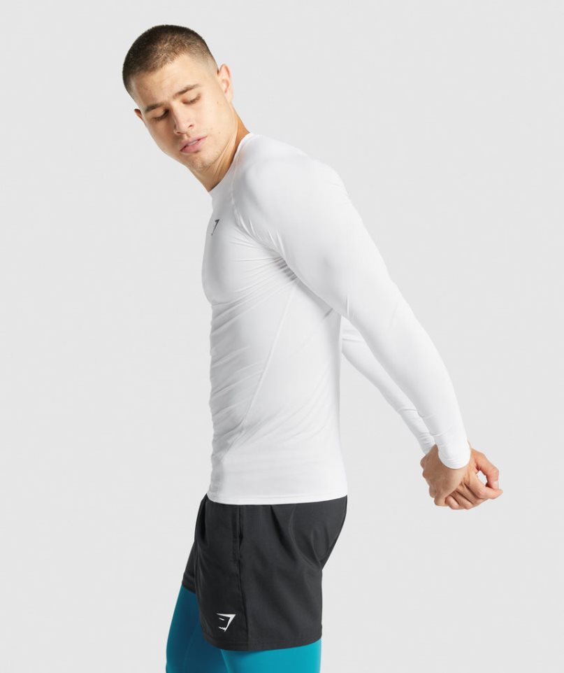 Gymshark Element Baselayer Long Sleeve T-shirt Herr Vita | SE-10853S