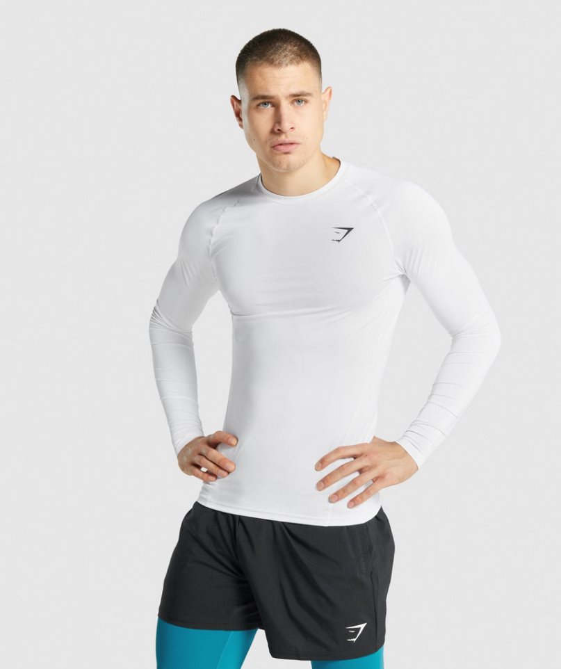 Gymshark Element Baselayer Long Sleeve T-shirt Herr Vita | SE-10853S