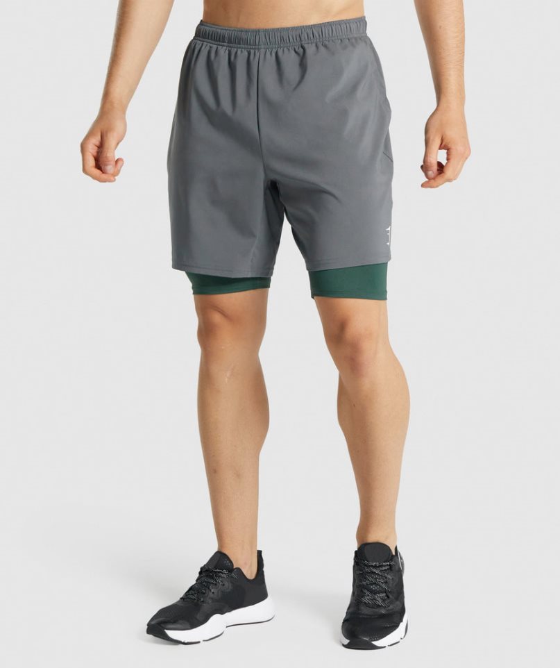 Gymshark Element Baselayer Shorts Herr Mörkgröna | SE-08375R