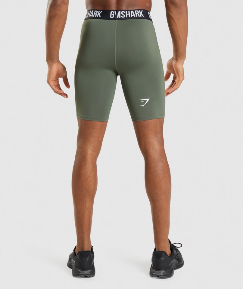 Gymshark Element Baselayer Shorts Herr Olivgröna | SE-75089W