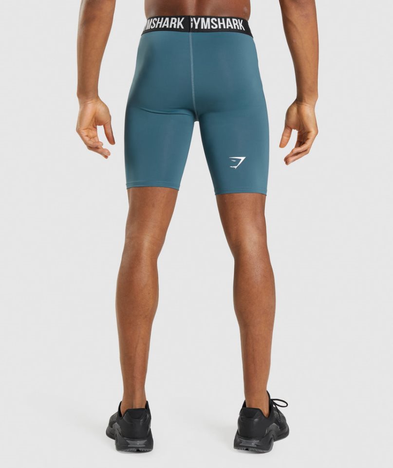 Gymshark Element Baselayer Shorts Herr Turkos | SE-37950K