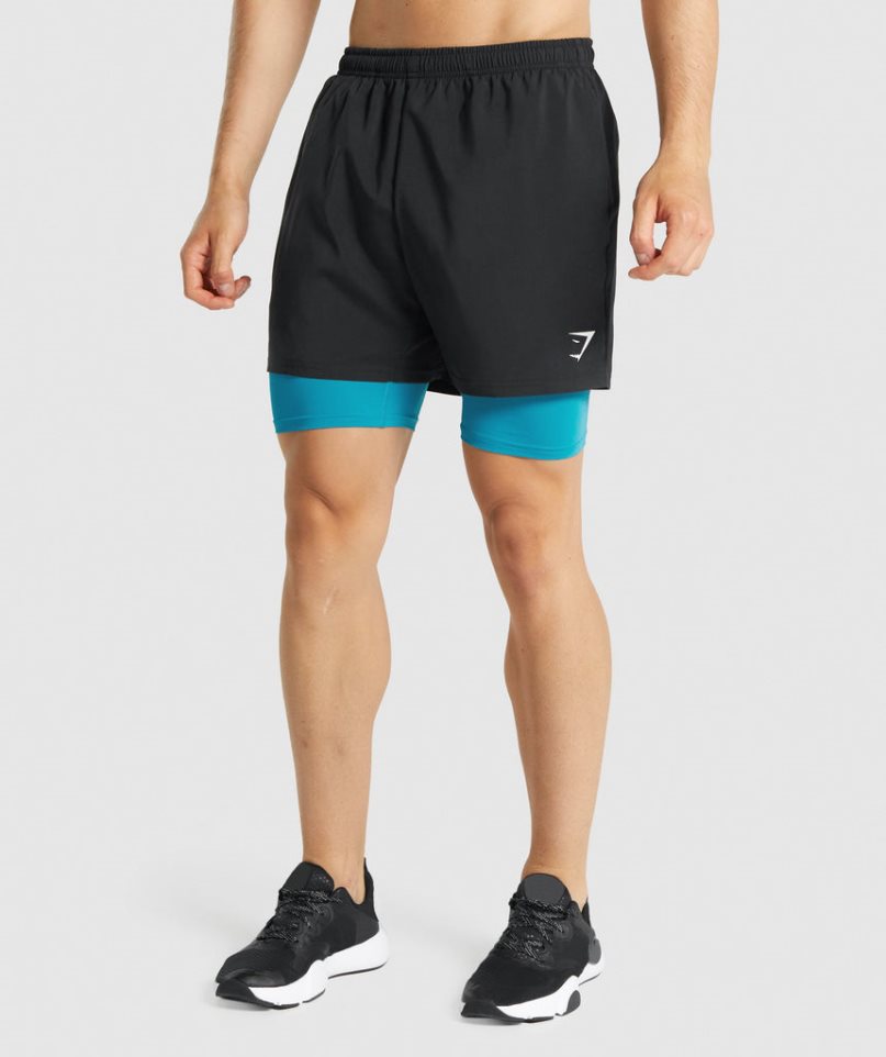 Gymshark Element Baselayer Shorts Herr Turkos | SE-90716C