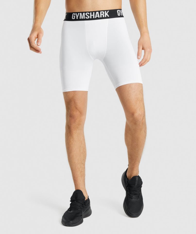 Gymshark Element Baselayer Shorts Herr Vita | SE-95637A