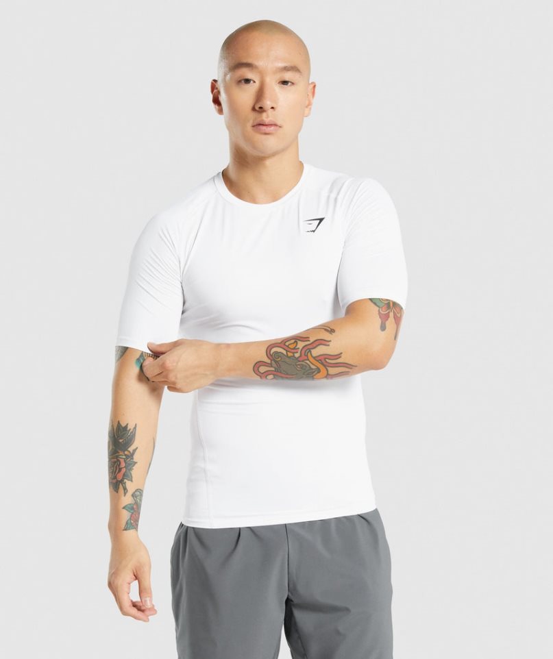 Gymshark Element Baselayer T-shirt Herr Vita | SE-13025T