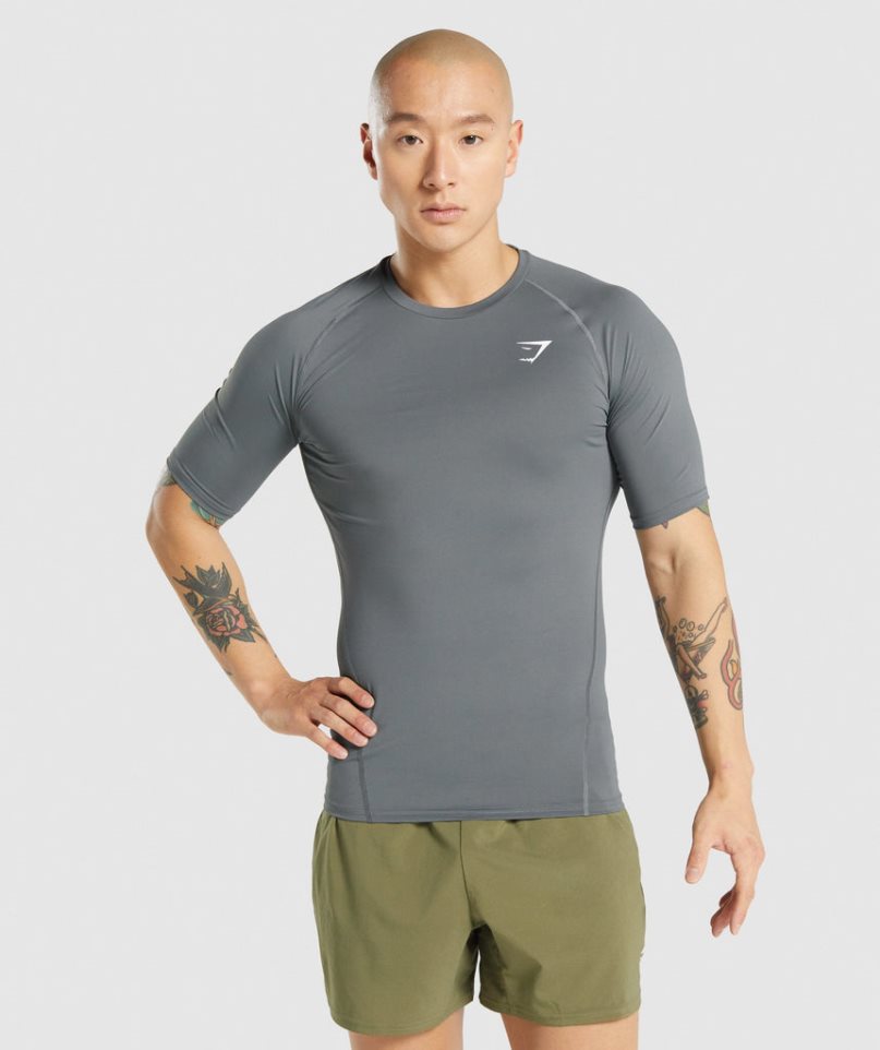 Gymshark Element Baselayer T-shirt Herr Grå | SE-47130B