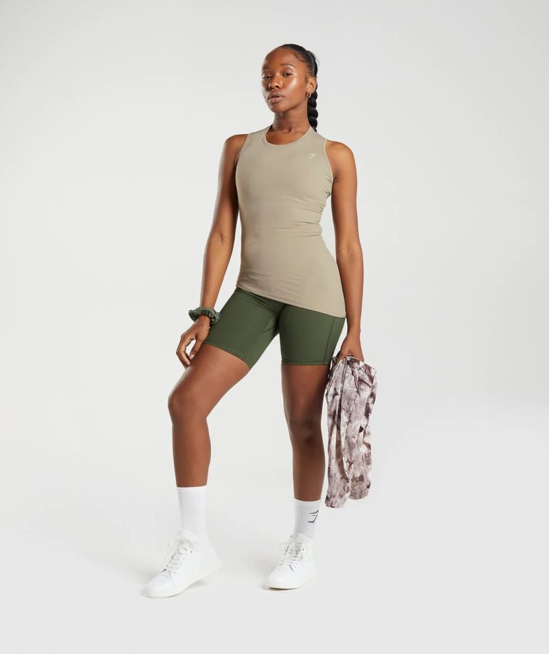 Gymshark Elevate Asymmetric Linnen Dam Beige | SE-19570E