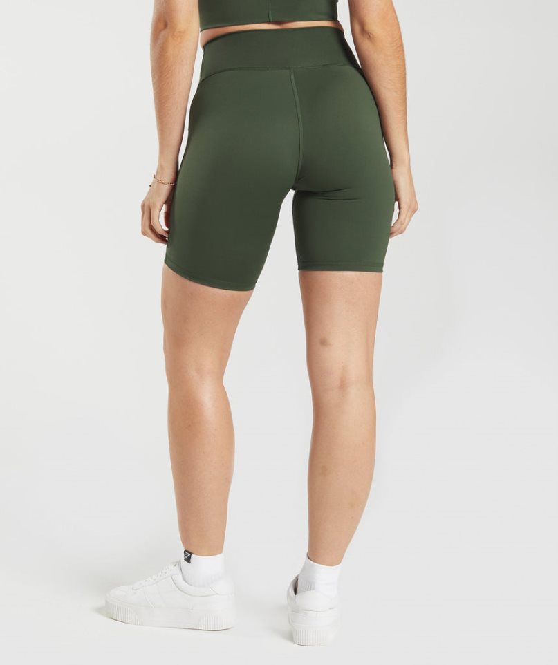 Gymshark Elevate Cycling Shorts Dam Olivgröna | SE-72364S