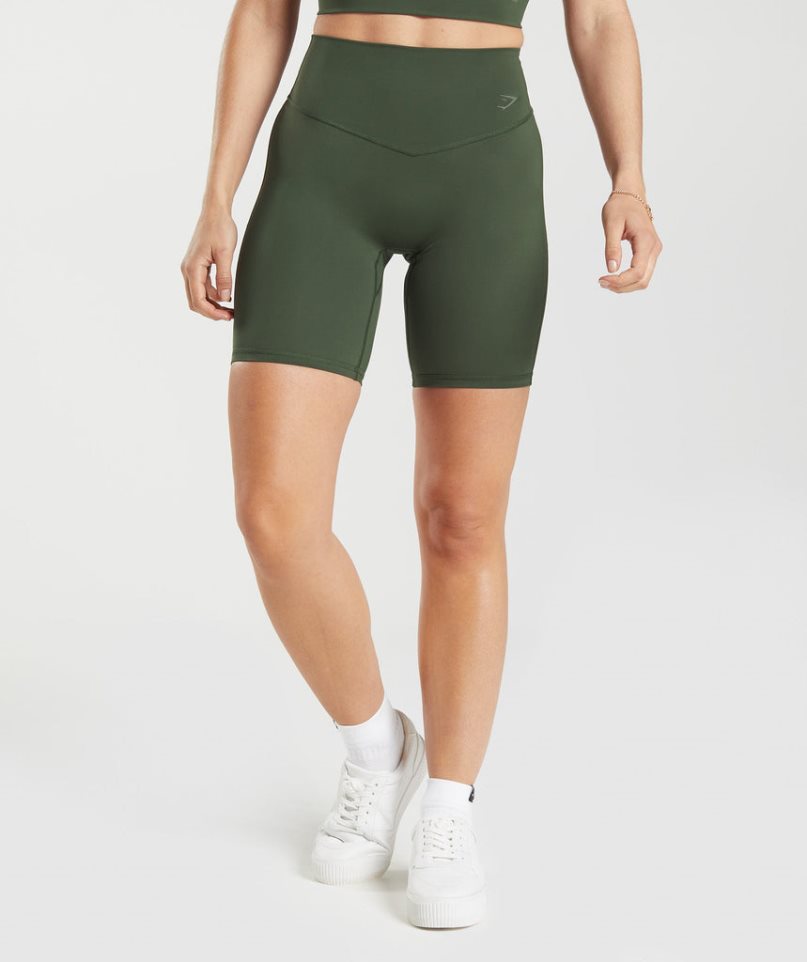 Gymshark Elevate Cycling Shorts Dam Olivgröna | SE-72364S