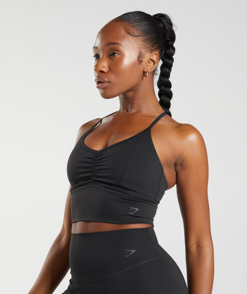 Gymshark Elevate Longline Sport Bh Dam Svarta | SE-20586Z