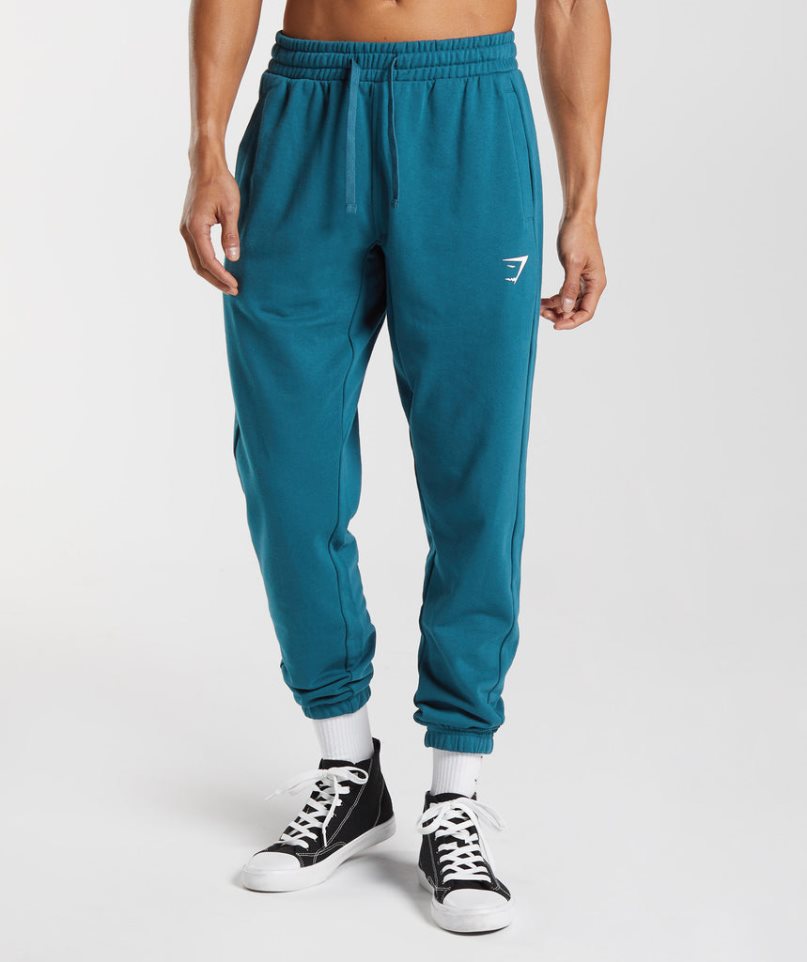 Gymshark Essential Oversized Mjukisbyxor Herr Blå | SE-16734F